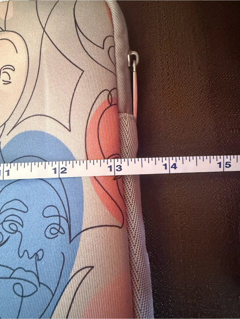 Neutral Face Pattern Tablet Sleeve in Pink & Blue